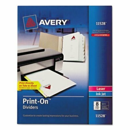 AVERY DENNISON Avery, Customizable Print-On Dividers, 8-Tab, Letter 11528